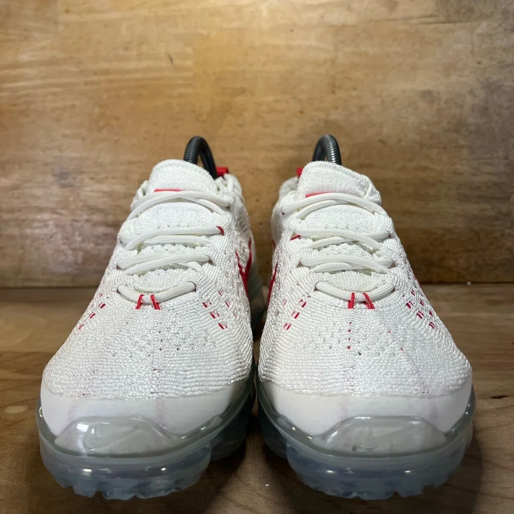 Nike Air VaporMax 2023 Flyknit Womens Size 7.5 Shoes Sneakers Sail Track Red - Picture 2 of 12